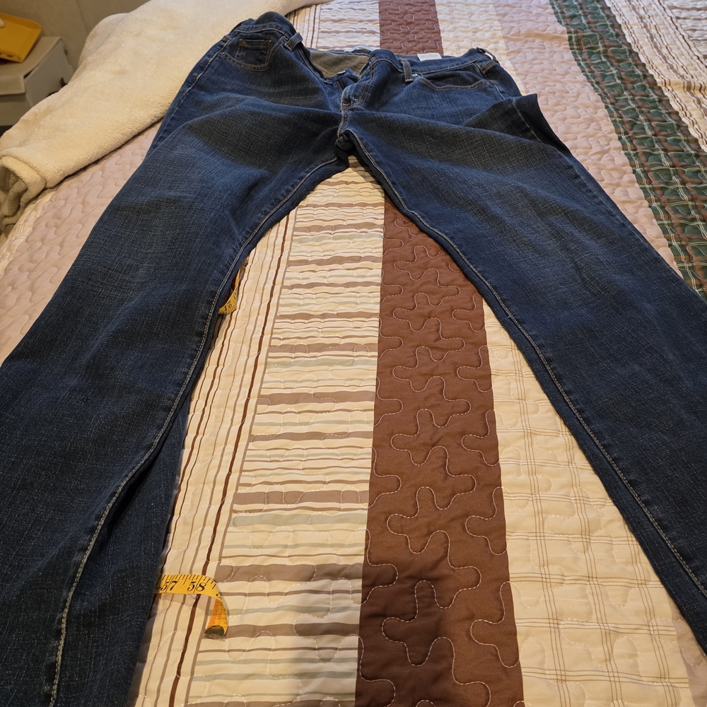 Dark Blue Straight-Leg Jeans
